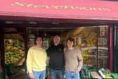 Pete Stevenson (centre) hands over the reins of the historic shop in Louth to entrepreneurs Jonny Janney-Cryans (left) and Ashley Janney-Cryans.
