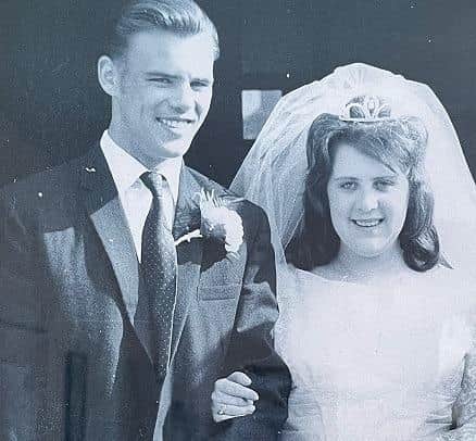 Brian and Elsie on their wedding day on September 14, 1963.