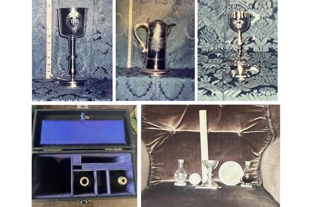 The historic items that were allegedly taken from the church, in Swineshead.