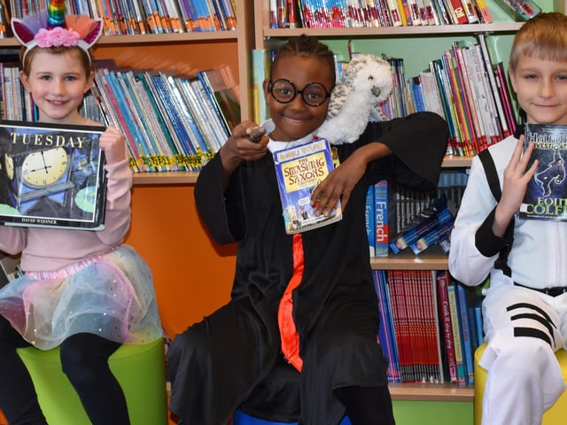 Colourful characters from World Book Day.