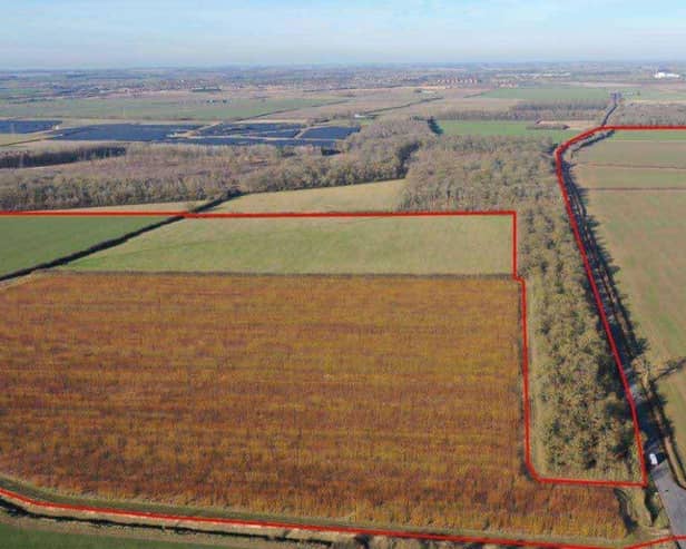 Proposed site of a solar farm on Mareham Lane near Scredington, North Kesteven. From planning documents. Credit: Mareham Lane Solar Ltd