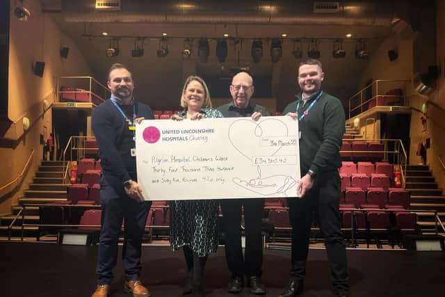 Trustees make donation to United Lincolnshire Hospital Charity team.