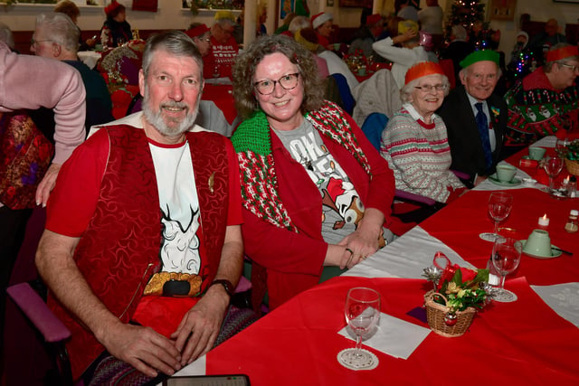 Dee and Ray Rutty at the Skegness Storehouse Christmas Community Meal.