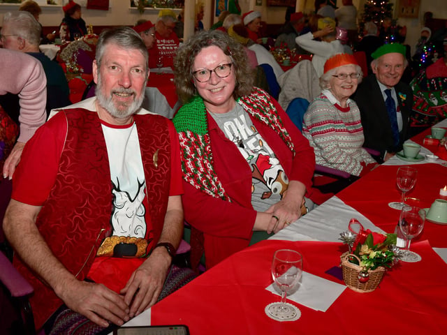 Dee and Ray Rutty at the Skegness Storehouse Christmas Community Meal.