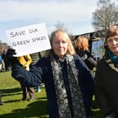 Liz Timson and Glynis Dunthorne at the protest.