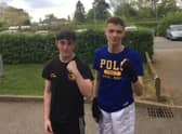 Reece Morris (left) with opponent Thompson.