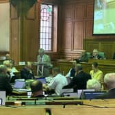Coun Martin Hill delivering the budget for 2025/26.