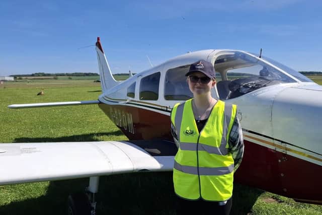 Amy's long-term ambition is to become a commercial airline pilot.