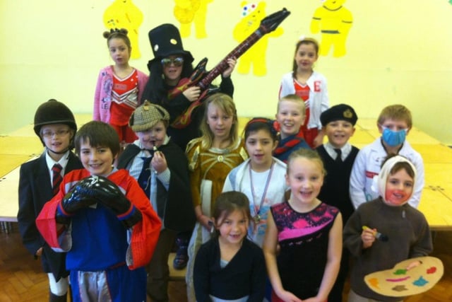 Horncastle Primary School donned fancy dress for Children in Need in 2012 as well.