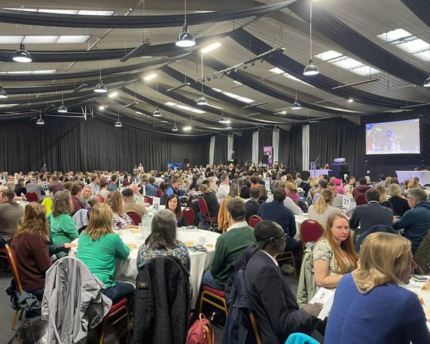 Delegates from six Lincolnshire grammar schools at the conference in Spalding.