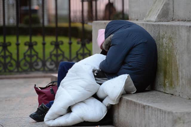File photo dated 16/01/20 of homeless people sleeping in London. Black people who experience discrimination, harassment or abuse because of their race have a significantly greater risk of homelessness, research has suggested. Race, ethnicity and discrimination-related factors affect homelessness risks directly, as well as indirectly through increased levels of poverty or a higher likelihood of renting rather than home ownership, researchers believe. Issue date: Monday November 21, 2022.