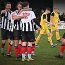 Brigg Town will be hoping to celebrate in the play-offs by the end of the season. Photo: Anna Backstrom/Brigg Town FC.