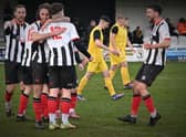 Brigg Town will be hoping to celebrate in the play-offs by the end of the season. Photo: Anna Backstrom/Brigg Town FC.
