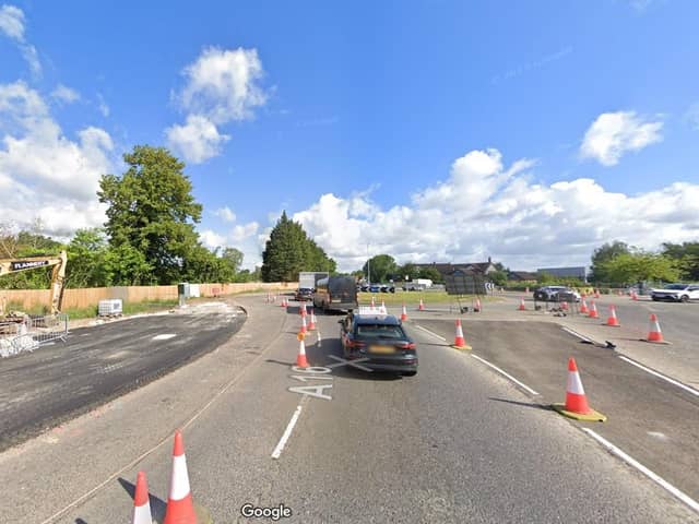 The Marsh Lane roundabout works in progress, pictured back in July. Image: Google