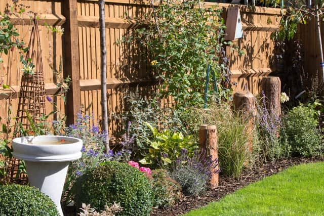 BG - A wildlife friendly garden in a typical show home