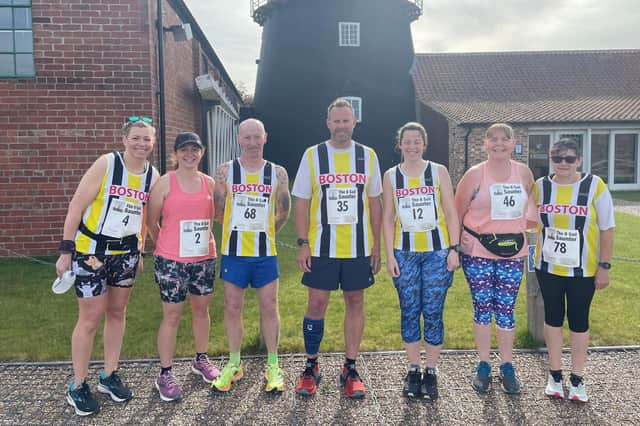 Boston runners at the Saunter.