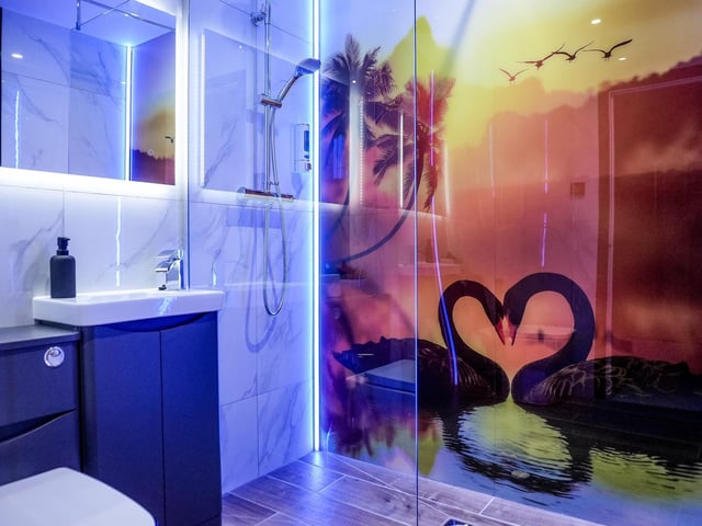 One of the eye-catching en-suite bathrooms