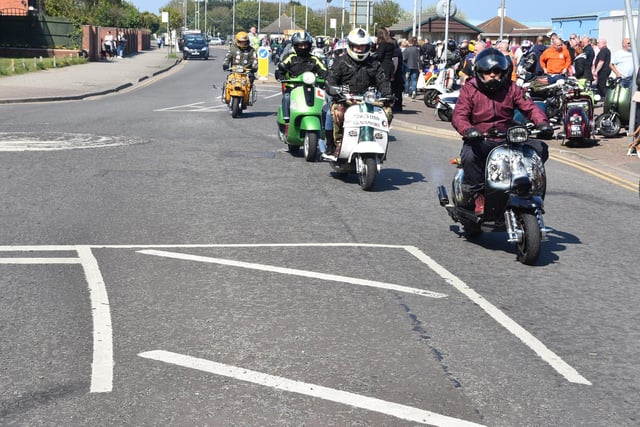 Visitors lined the streets to watch the rideout around Skegness.