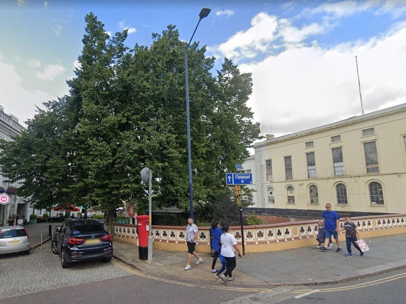 The unsafe tree that was removed from outside the White Hart Hotel, Boston, last year.