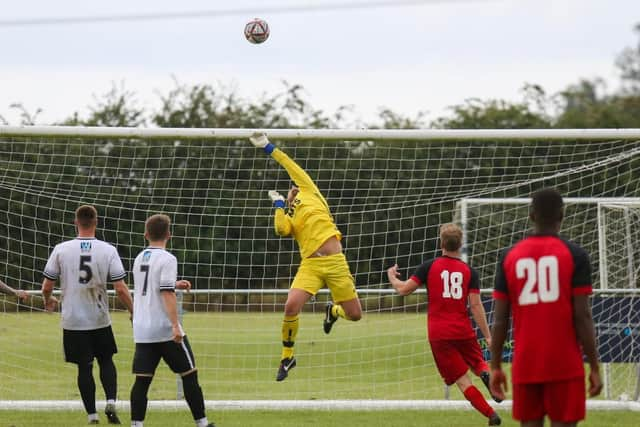 Alex Lait - Louth keeper now out injured with a gashed knee.