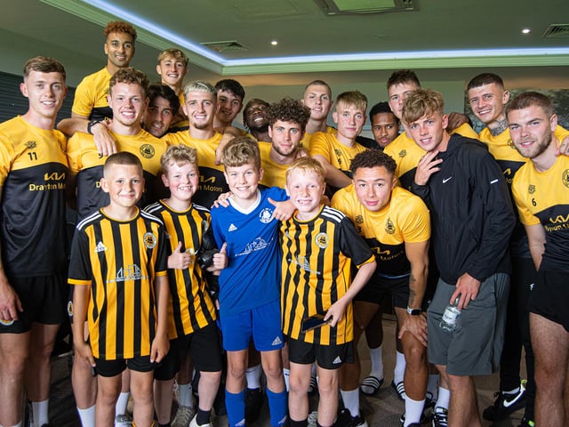 Boston United supporters got to meet some of the players.