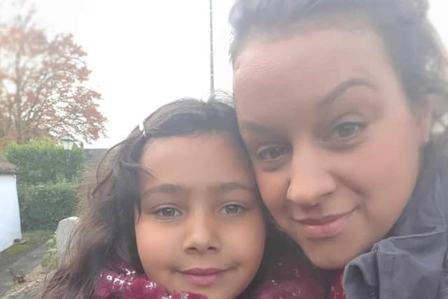 Laura Wootton and daughter Belle, 8.