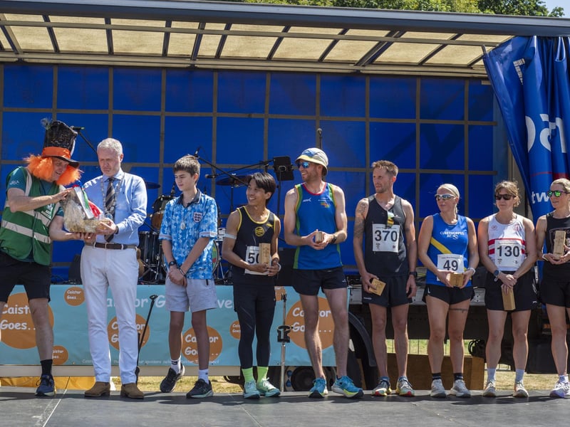 The Sting awards for 1st, 2nd and 3rd women's and men's races. Photo: Holly Parkinson