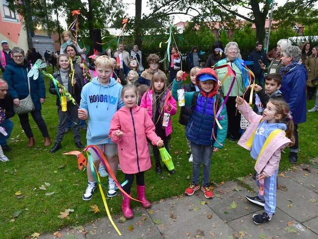 The Lantern Parade reaches Eastgate Green.