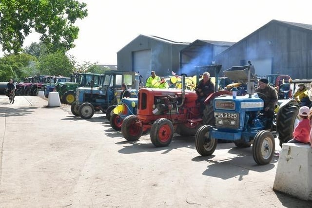 Wolds Tractor Run from Caudwell's Yard, Ludborough