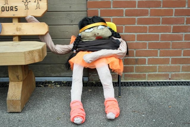 A 'dancer' scarecrow made by school children for this year's competition.