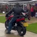 The bikers turn up for Simon Robinson.