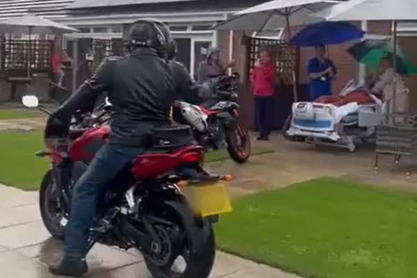 The bikers turn up for Simon Robinson.