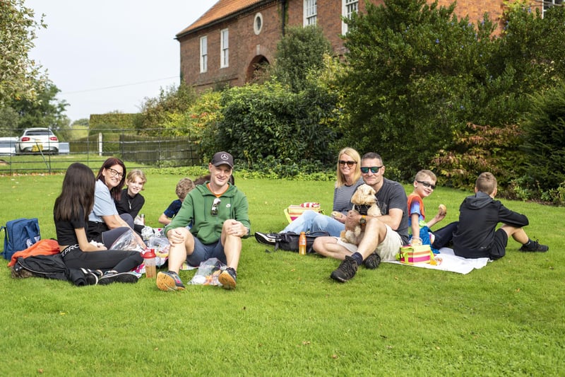 Anyone for apple pie?  The deVarls family enjoying a picnic  at Gunby Hall.