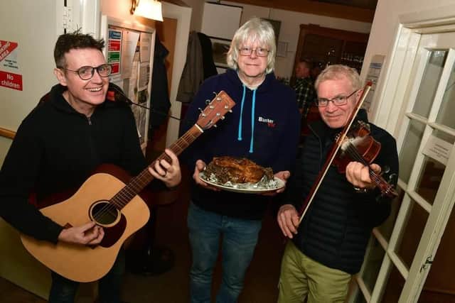 Traditional Burns Night as celebrated at Ewerby Reading Rooms last year.