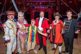 Russell's Circus held a fundraising show for David Summers (second right).