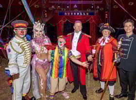 Russell's Circus held a fundraising show for David Summers (second right).