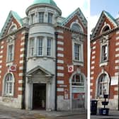 A comparison of Boston's old Post Office from 2013, when it was still operating as a post office, and as it appears today.