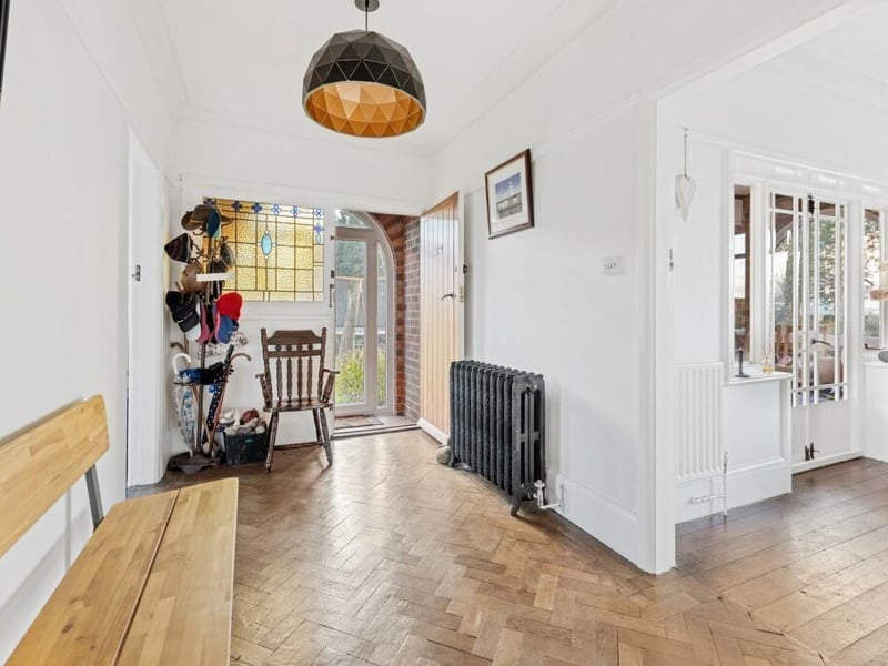 The porch and entrance hall.