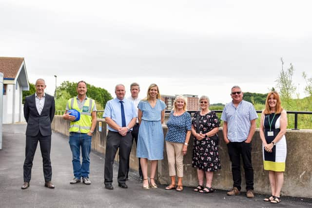 At the opening of the improved Riverside Walk in Gainsborough