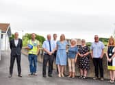 At the opening of the improved Riverside Walk in Gainsborough