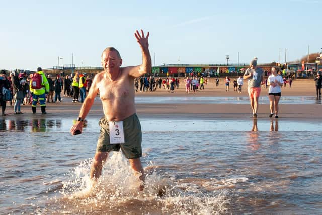 Colin Guy followed by Colin and Jessica Geary at the Big Dip.