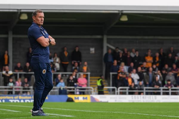 Boston United manager Paul Hurst - Pic by Alex Mather Photography