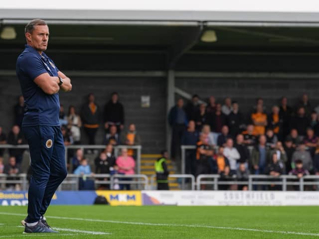 Boston United manager Paul Hurst - Pic by Alex Mather Photography