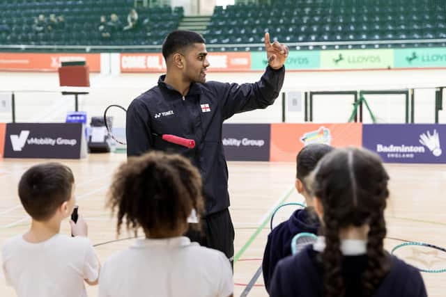 England player Sid Palakkal was at the launch event