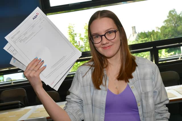 A levels results at St George's Academy. Lucy Pell 18.