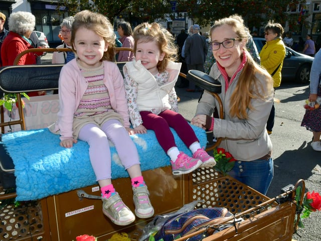 Enjoying a family day out at the carriage-drive are Colleen Nugent with four-year-old Clara Nugent and two-year-old Avery Nugent, all from Woodhall Spa.
