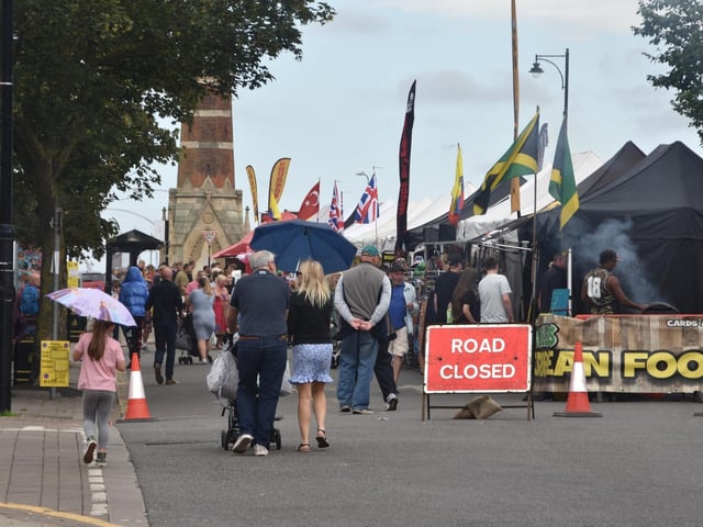 The Clock Tower end of Lumley Road has been closed for the market.