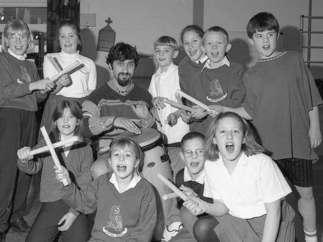 The scene at Kirton Primary School 30 years ago.