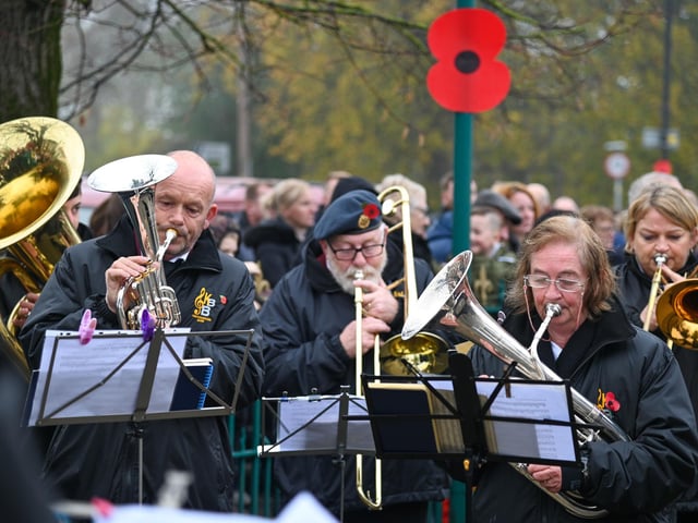 Kirton Brass Band playing.
