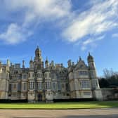 Harlaxton Manor viewed from the front circle